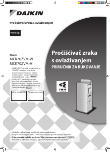 Priručnik Daikin MCK70ZVM-H Pročišćivač zraka