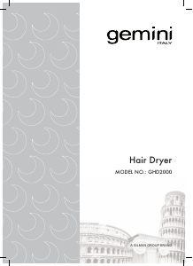 Manual Gemini GHD2000 Hair Dryer