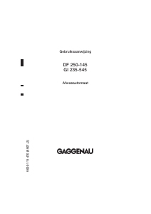 Handleiding Gaggenau DF 250-145 Vaatwasser