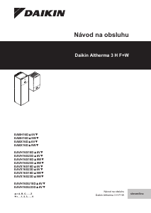Návod Daikin EAVX16S18DA6V7 Tepelné čerpadlo