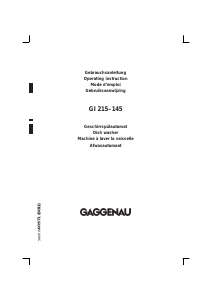 Manual Gaggenau GI 215-145 Dishwasher