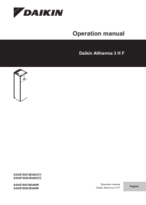 Handleiding Daikin EAVZ16S18DA6V Warmtepomp