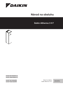 Návod Daikin EAVZ16S18DA6V Tepelné čerpadlo