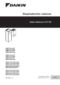 Vadovas Daikin EBVH16S18DJ6V Šilumos siurblys