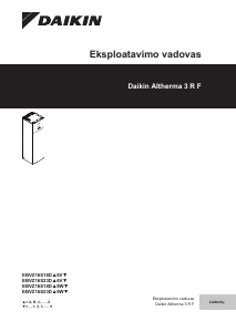 Vadovas Daikin EBVZ16S18DJ6V Šilumos siurblys