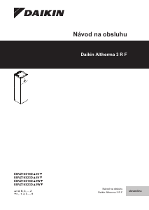 Návod Daikin EBVZ16S23DJ9W Tepelné čerpadlo