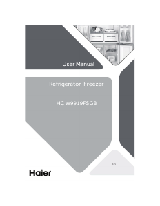 Наръчник Haier HCW9919FSGB Хладилник-фризер