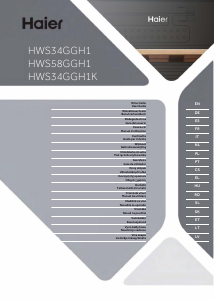 Vadovas Haier HWS34GGH1K Vyno spinta