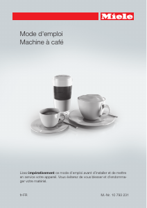 Mode d’emploi Miele CM 5300 Cafetière