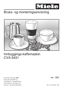 Bruksanvisning Miele CVA 6431 Kaffemaskin