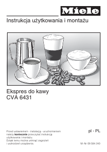 Instrukcja Miele CVA 6431 Ekspres do kawy