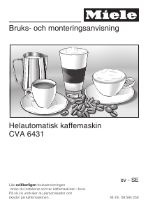 Bruksanvisning Miele CVA 6431 Kaffebryggare