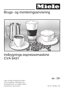 Brugsanvisning Miele CVA 6431 Kaffemaskine