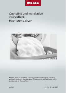Manual Miele PDR 507 HP Special Dryer