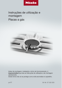 Manual Miele KM 2034 G Placa