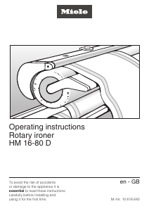 Handleiding Miele HM 16-80 D GB Mangel