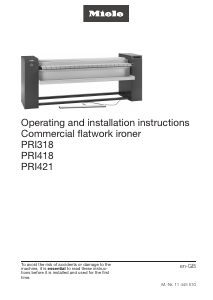 Handleiding Miele PRI 318 Mangel