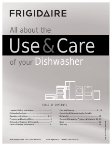 Manual Frigidaire FFBD1821MW Dishwasher