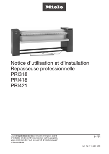 Mode d’emploi Miele PRI 418 Appareil à repasser