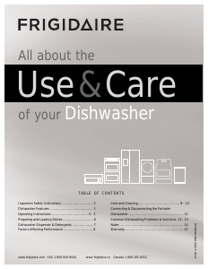 Manual Frigidaire FFPD1821MB Dishwasher
