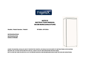 Mode d’emploi Frigelux RF200A+ Réfrigérateur