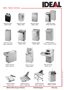 Manual IDEAL 4003 Paper Shredder