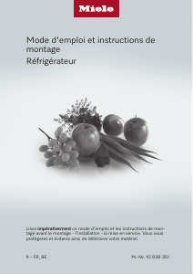 Mode d’emploi Miele K 31242 UiF-1 Réfrigérateur