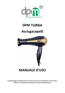 Manuale DPM TL006A Asciugacapelli