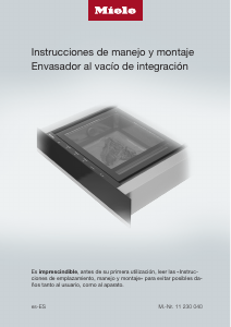 Manual de uso Miele EVS 7010 125 Gala Ed Sellador de vacío
