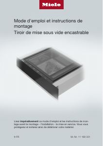 Mode d’emploi Miele EVS 7010 125 Gala Ed Appareils de mise sous vide