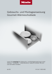 Bedienungsanleitung Miele ESW 7010 125 Gala Ed Wärmeschublade