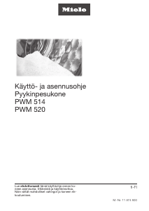 Käyttöohje Miele PWM 514 Pesukone