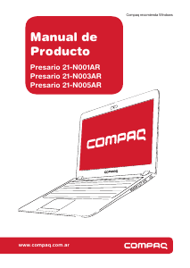 Manual de uso Compaq Presario 21-N001AR Portátil