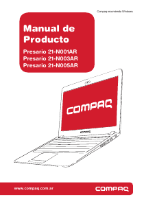 Manual de uso Compaq Presario 21-N003AR Portátil