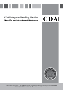 Manual CDA CI340 Washing Machine