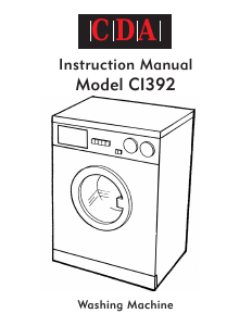 Manual CDA CI392 Washing Machine