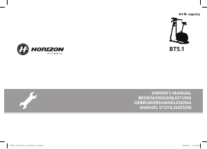 Manual Horizon Fitness BT5.1 Exercise Bike