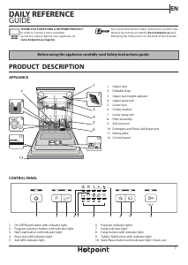 Εγχειρίδιο Hotpoint HBC 2B19 X UK N Πλυντήριο πιάτων