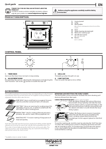 Manual Hotpoint GA2 124 IX HA Forno