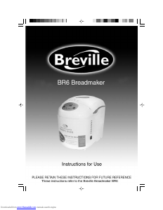 Manual Breville BR6 Bread Maker