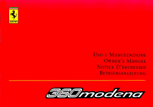 Handleiding Ferrari 360 Modena (2003)