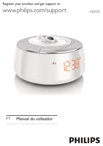 Manual Philips AJ5030 Rádio relógio