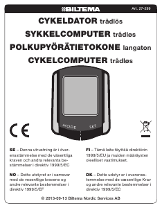 Käyttöohje Biltema 27-299 Pyöräilytietokone