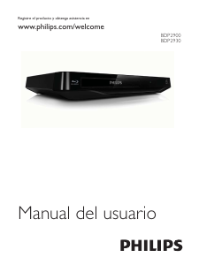 Manual de uso Philips BDP2900 Reproductor de blu-ray