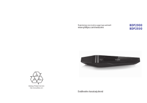 Kasutusjuhend Philips BDP2900 Blu-ray-mängija
