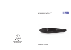 Rokasgrāmata Philips BDP2982 Blu-ray atskaņotājs