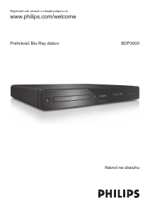 Návod Philips BDP3000 Blu-ray prehrávač