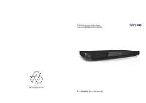 Kasutusjuhend Philips BDP3200 Blu-ray-mängija