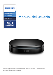 Manual de uso Philips BDP3210B Reproductor de blu-ray