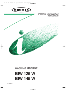 Manual Bendix BIW 145 W Washing Machine